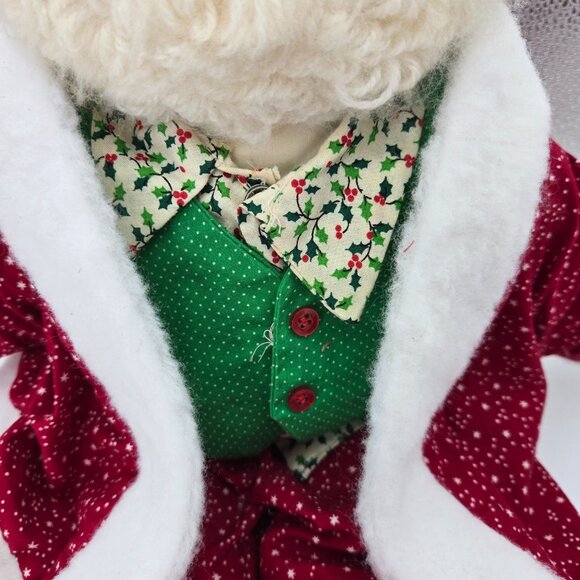 Vintage Handmade Santa Doll Plush Shelf Sitter Stuffed 22 Inches - Picture 6 of 15